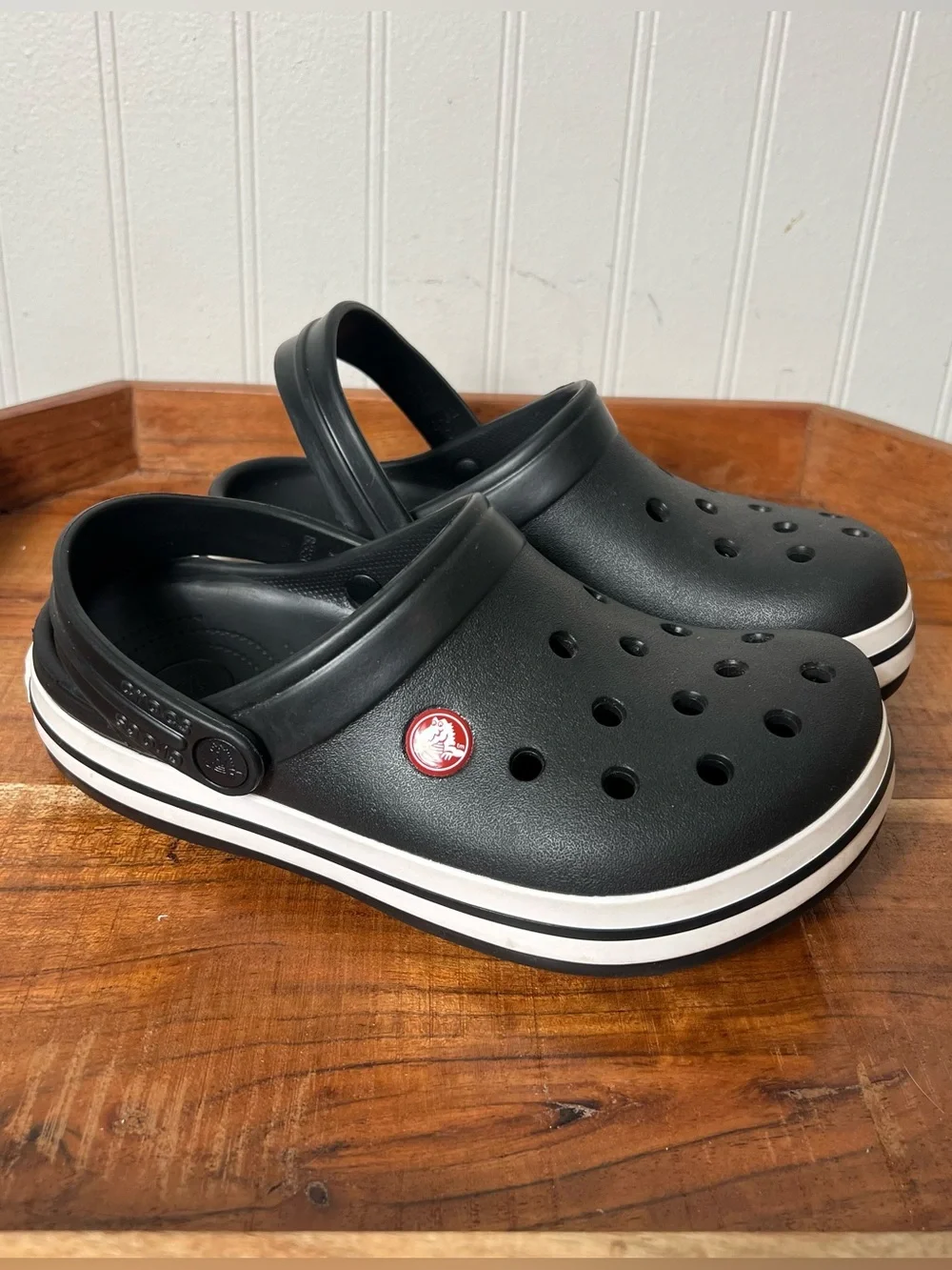 Crocs Crocband Black Size J3 Unisex Junior Kids Slip On